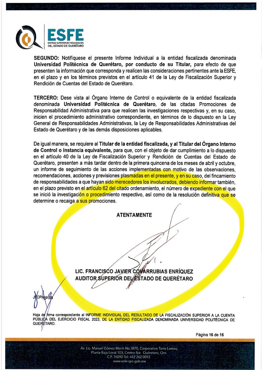 •⁠  ⁠CORTINA DE HUMO-.
Ni la Entidad Superior de Fiscalización del Estado de #Querétaro (ESFE-Qro.gob.mx)  Ni la Contraloría de <a href="/gobqro/">Gobierno del Estado de Querétaro</a>, ni el Órgano de Control Interno tienen alguna denuncia, y mucho menos realizan (u ordenaron) alguna investigación sobre los 3 años