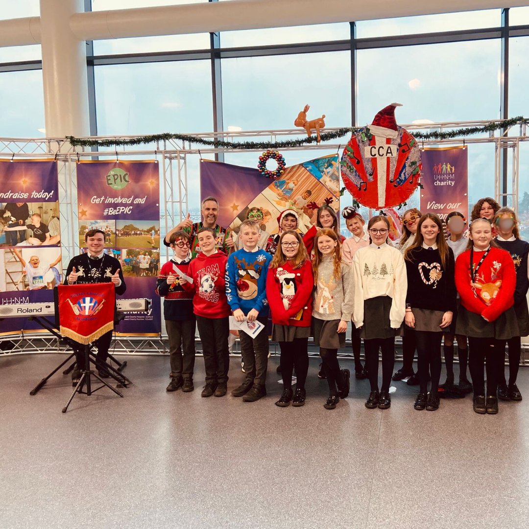 Last week our wonderful choir attended Stafford &amp; Royal Stoke Hospital to spread festive cheer!
They fundraised for the hospital's charities by singing Christmas carols in true Christ Church Academy style, accompanied by Mr Harrison and Mr Cannon. What a great end to the term!