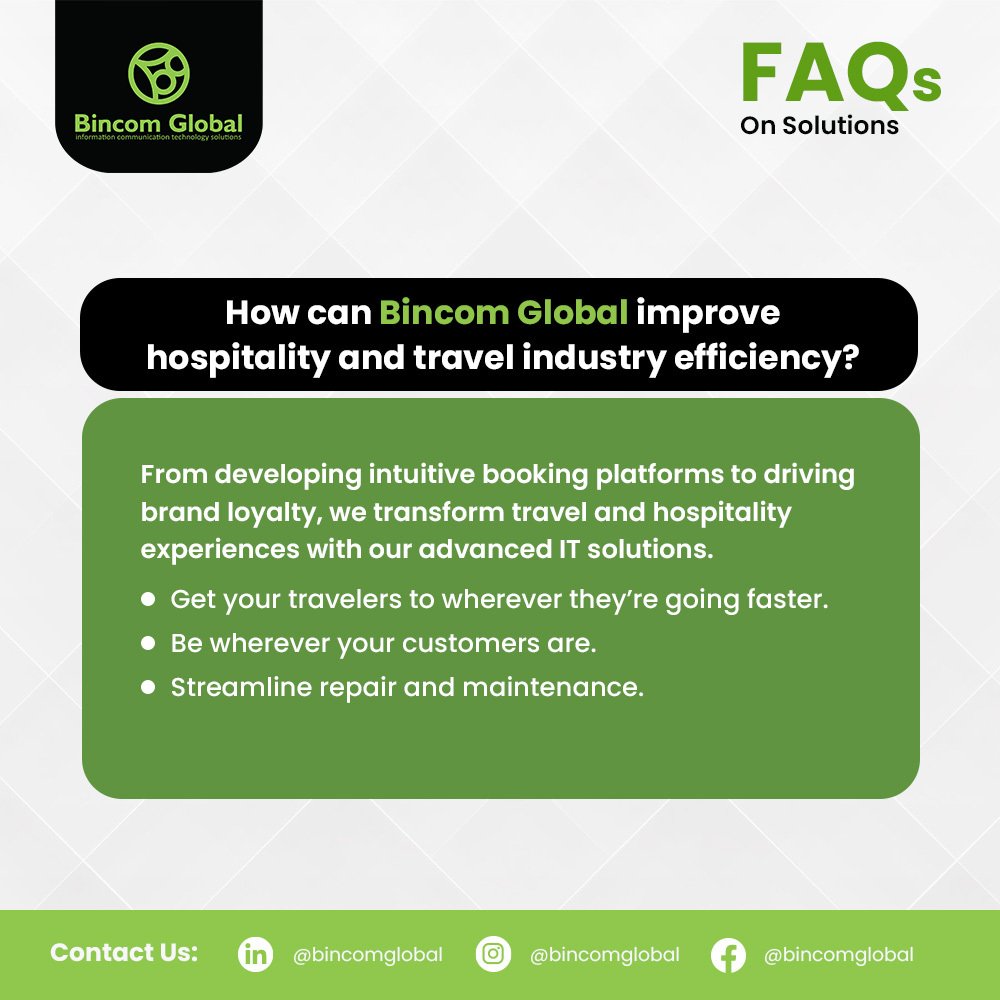 bincomict's tweet image. Guest satisfaction is the key to success in hospitality. We can help you deliver exceptional guest experiences through personalised service, seamless operations, and innovative technology.  Want to improve your hospitality and travel business? Contact us today.

#BincomGlobal