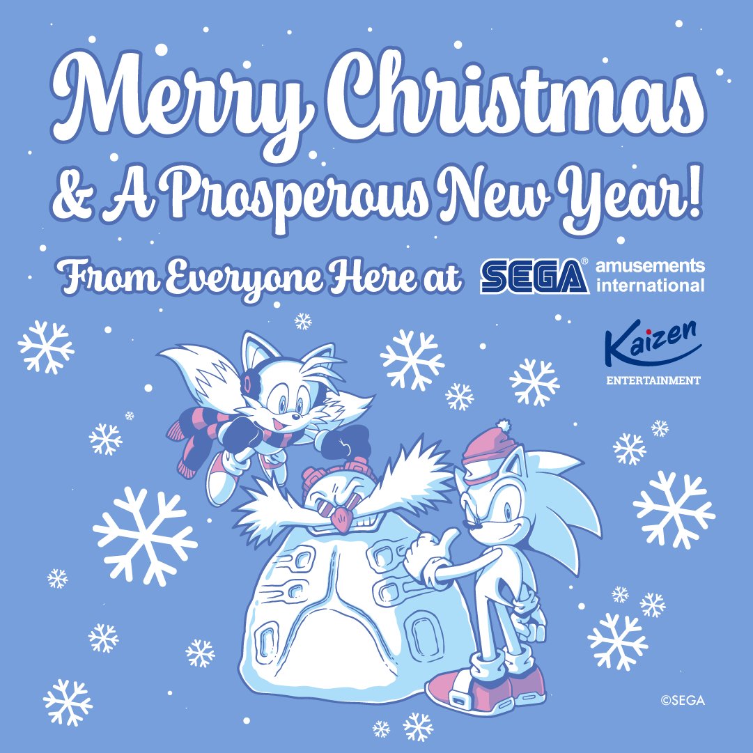 Seasons Greetings from everyone here at Sega Amusements!🎄❄️