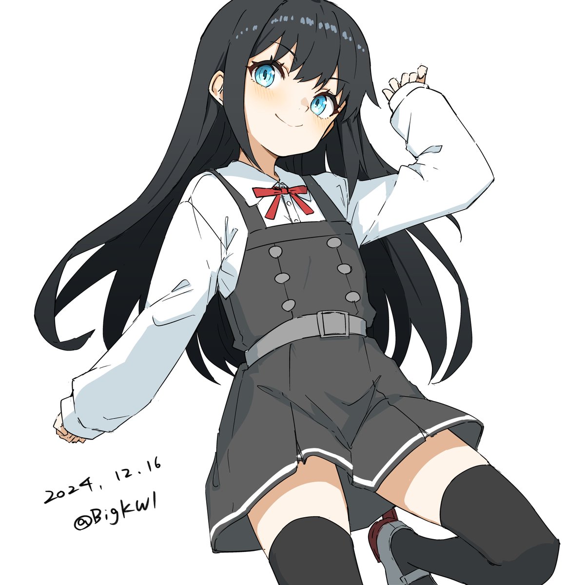 艦これ「朝潮#艦これ版深夜の真剣お絵描き60分一本勝負 #艦これ版真剣お絵描き60分一本」|つけもののイラスト