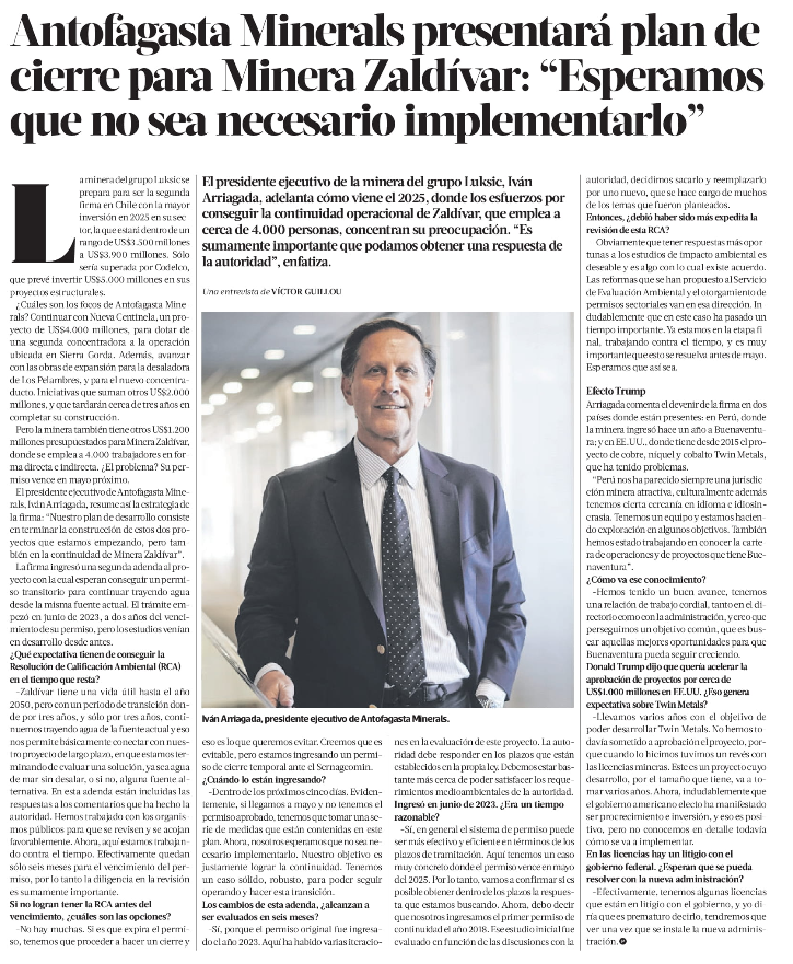 Prensa | Compartimos entrevista realizada a nuestro presidente ejecutivo, Iván Arriagada,  durante este fin de semana👇