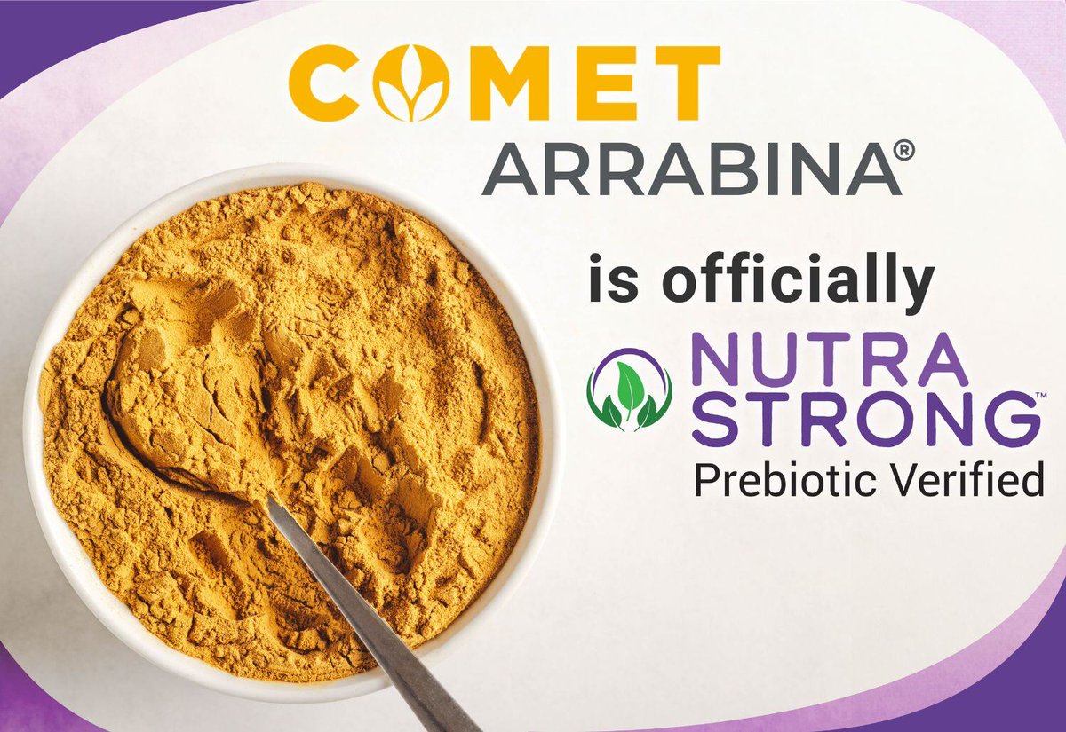 Our team would like to formally congratulate <a href="/Cometbio/">COMET</a> for their Arrabina® P Fiber becoming NutraStrong™ Prebiotic Verified!

Congratulations to COMET on this great success.
-
#COMET #PrebioticFiber #DietaryFiber #SolubleFiber #PrebioticVerified #Prebioti
