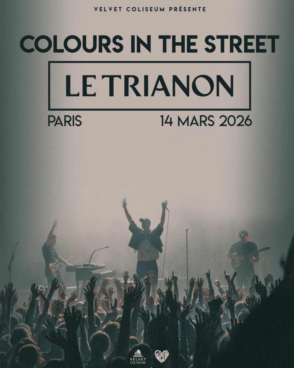 Après un concert complet et mémorable à la Cigale, <a href="/coloursmusic/">Colours in the Street</a>  et annonce une nouvelle date à Paris, dans la magnifique salle du Trianon le 14 mars 2026 !

📅Mise en vente le 19 décembre à 10h 
ℹ️Plus d'informations 👉 bit.ly/3ZVI7rk