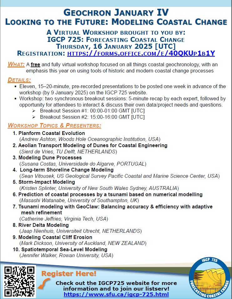 Forecasting Coastal Change: From Cores to Code tweet media