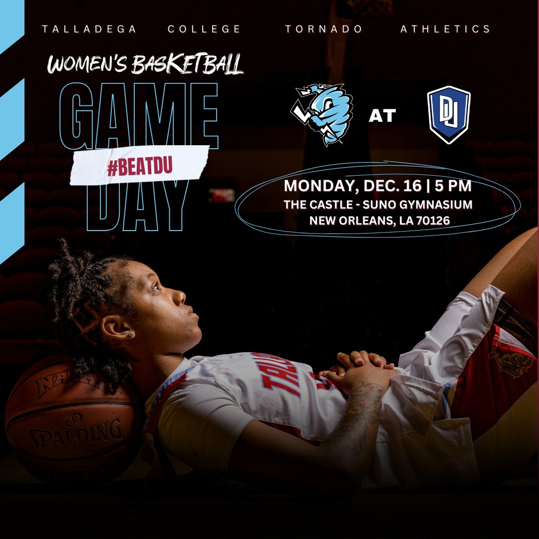 DegaTornadoes's tweet image. 𝗚𝗮𝗺𝗲 𝗗𝗮𝘆 | #DegaWBB 🔵🔴🌪️
🆚: Dillard University
🕒: 5:00 p.m.
🏟️: The Castle - SUNO Gymnasium
📍: New Orleans, LA 70126
#DegaStrong | #BeatDU
