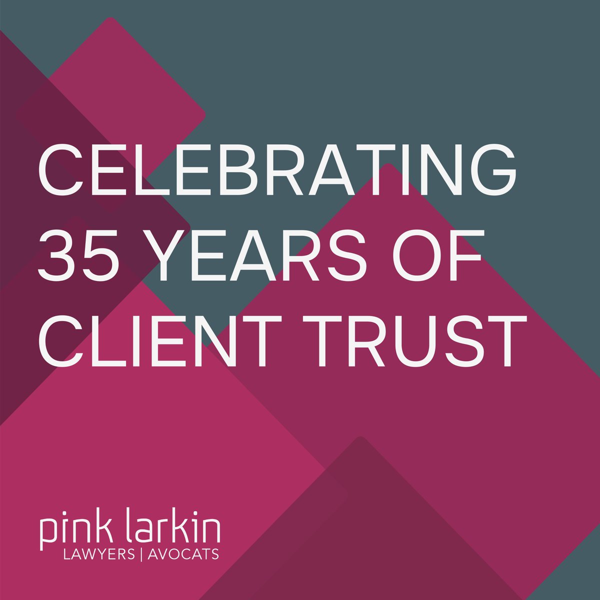 Celebrating 35 Years of Client Trust

🎉 As we celebrate our 35th anniversary, we extend heartfelt thanks to our clients for their trust and partnership. Explore our history and milestones on our anniversary timeline pinklarkin.com/updates/news-i…

#PinkLarkin #35YearsOfTrust