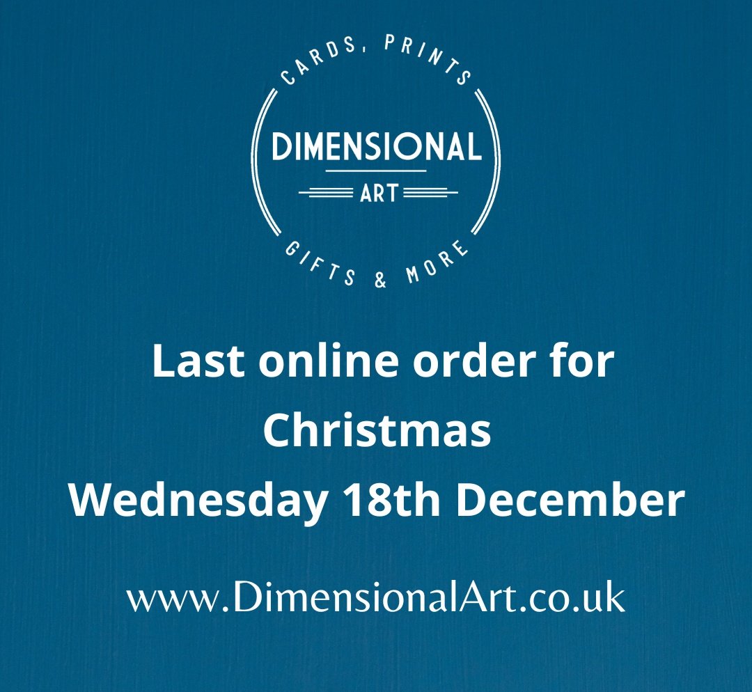 Our last guarantee to arrive before Christmas is Wednesday. I'm posting daily as orders come in. ❤️ 

A lot of items have nearly sold out online 

🔗 dimensionalart.co.uk

You can also reserve items for click and collect in-store