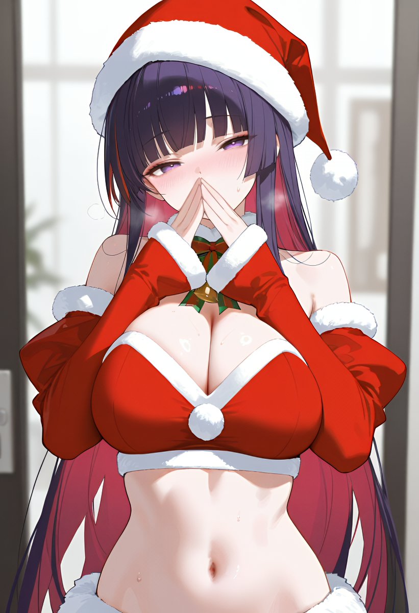 口を隠しているのは可愛い! 