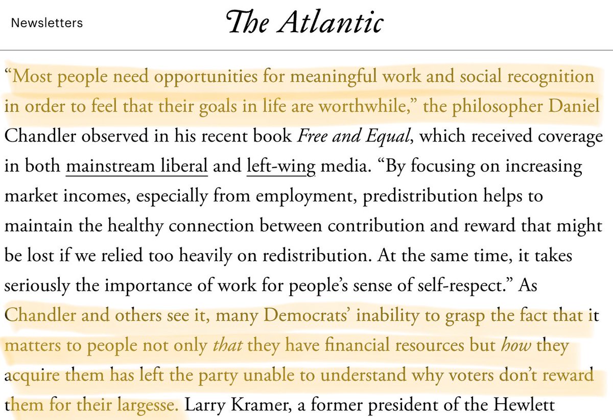 Daniel Chandler (@dan_chandler) on Twitter photo Really pleased to see FREE AND EQUAL quoted in this very thoughtful essay in <a href="/TheAtlantic/">The Atlantic</a> about how the Democrats can win back working class voters, and what a post-neoliberal economics might look like. Thanks <a href="/Tyler_A_Harper/">Tyler Austin Harper</a> ๐
theatlantic.com/politics/archiโฆ Really pleased to see FREE AND EQUAL quoted in this very thoughtful essay in <a href="/TheAtlantic/">The Atlantic</a> about how the Democrats can win back working class voters, and what a post-neoliberal economics might look like. Thanks <a href="/Tyler_A_Harper/">Tyler Austin Harper</a> ๐
theatlantic.com/politics/archiโฆ