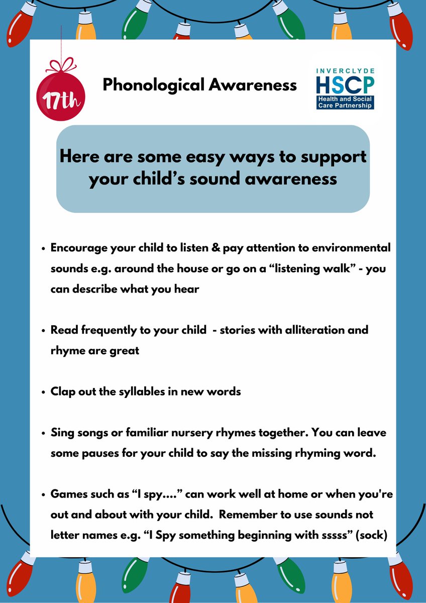 Today's tip focuses on building your child's sound awareness #speechandlanguage #phonologicalawareness