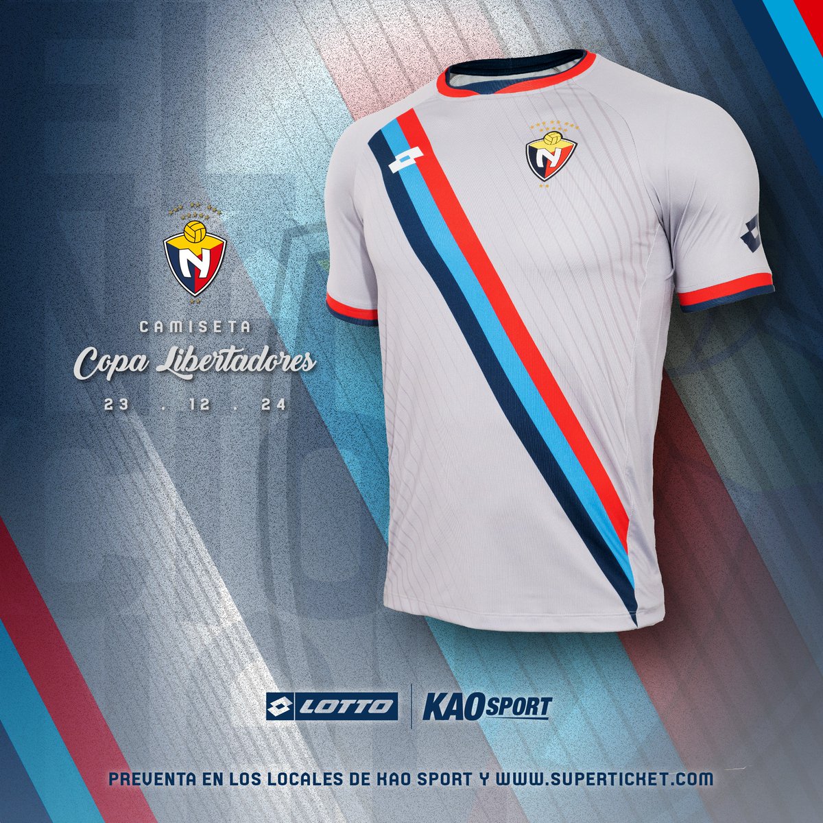 kaosportec's tweet photo. Te presentamos la camiseta copa libertadores de @elnacionalec 

Preventa exclusiva, entrega el 23 de diciembre.

#kaosport #elnacional #futbol https://t.co/2btDyyiKPl