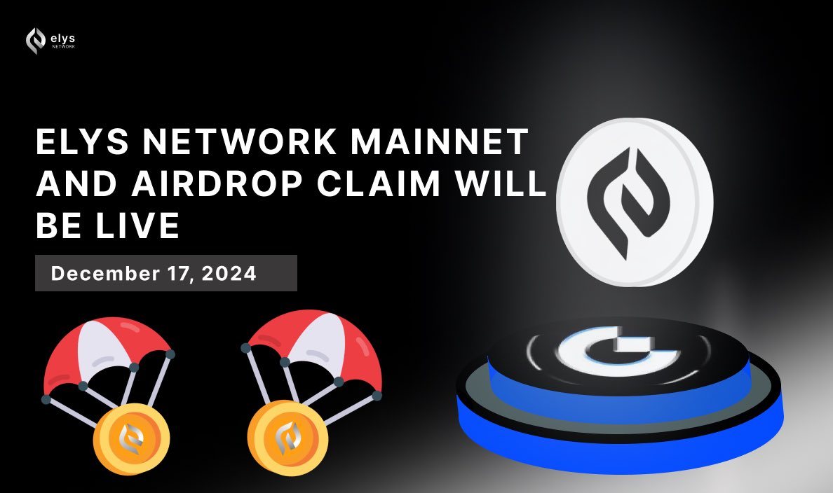 Tesfaye77149221's tweet photo. ATTENTION 🔊

The time has come, @elys_network TGE will happen on Dec 17!  

On Dec 17:
◾️Token Generation Event (TGE)
◾️CEX Listing  
◾️Airdrop Claim
◾️And most importantly, the launch of the Elys application on Mainnet!  

Early users will enjoy exclusive rewards 
Read more⬇️ https://t.co/fOwjF0bdyq