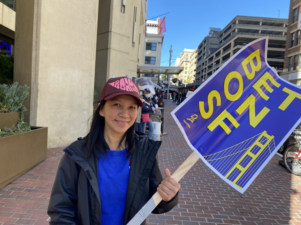 Emily is a housekeeper at the Grand Hyatt San Francisco. She is on strike for affordable health care.

Thousands of San Francisco hotel workers have been on strike for months. Honor our fight. Don’t stay at struck hotels like the Grand <a href="/Hyatt/">hyatt</a> SF.
