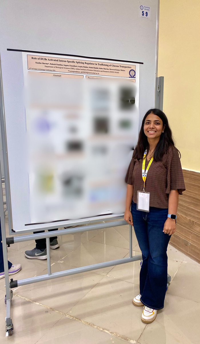 RUBL (@ubl_rna) on Twitter photo Another presentation added to our exciting day at #AICBC2024! Our PhD student <a href="/Kanika2895/">kanika sharma</a> presented a poster on the role of DUB-activated intron-specific splicing regulators in the trafficking of glucose transporters
<a href="/DBS_IISERM/">Dept. of Biological Sciences (DBS), IISER Mohali</a> <a href="/pdfiisermohali/">Biology-PDF IISERM</a> <a href="/IiserMohali/">IISER Mohali</a> #DUBS #glucose Another presentation added to our exciting day at #AICBC2024! Our PhD student <a href="/Kanika2895/">kanika sharma</a> presented a poster on the role of DUB-activated intron-specific splicing regulators in the trafficking of glucose transporters
<a href="/DBS_IISERM/">Dept. of Biological Sciences (DBS), IISER Mohali</a> <a href="/pdfiisermohali/">Biology-PDF IISERM</a> <a href="/IiserMohali/">IISER Mohali</a> #DUBS #glucose