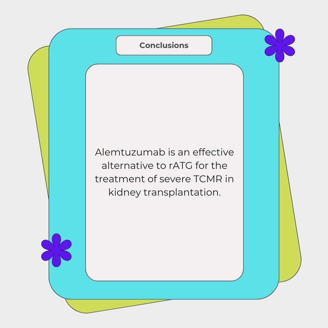 Does your center utilize alemtuzumab to treat TCMR in kidney transplant recipients? Check out this restrospective multicenter study comparing outcomes with alemtuzumab vs rATG!

#manuscriptmonday
doi.org/10.1111/ctr.70…
