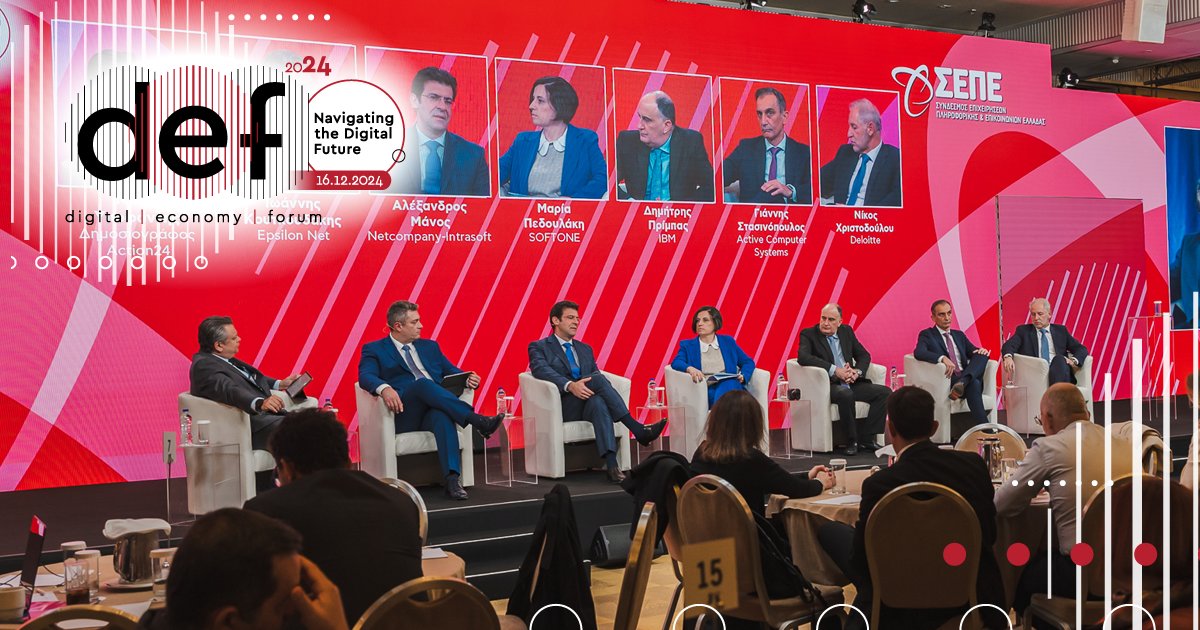 def 2024 – Ενότητα 3 - Πάνελ: Ι. Κουτκουδάκης, Ομίλος Epsilon Net – Α. Μάνος, Netcompany-Intrasoft, Μ. Πεδουλάκη, Όμιλος Εταιρειών SOFTONE, Δ. Πρίμπας, IBM – Γ. Στασινόπουλος, Active Computer Systems, Ν. Χριστοδούλου, Deloitte
#sepedef #sepe #sepegr