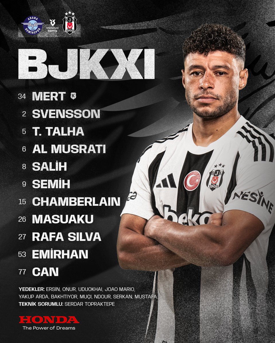 📋✅ İlk 11’imiz!

🆚 <a href="/AdsKulubu/">Adana Demirspor</a> 
 
@hondatr