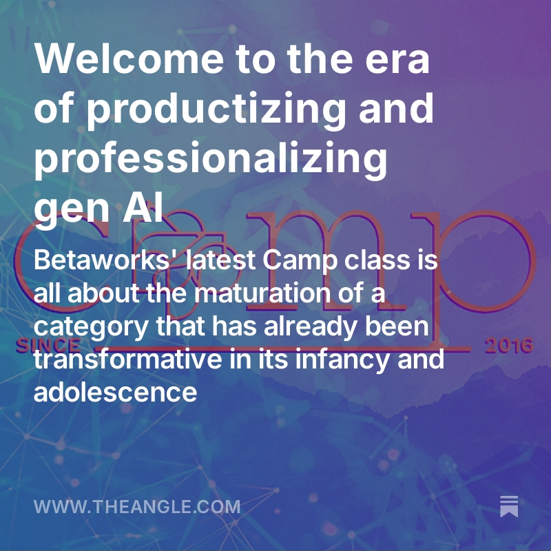 I spoke to <a href="/jordanrcrook/">Jordan Crook</a> of <a href="/betaworks/">Betaworks</a> about their upcoming Camp program for the latest <a href="/theangle/">The Angle</a> – link in thread!