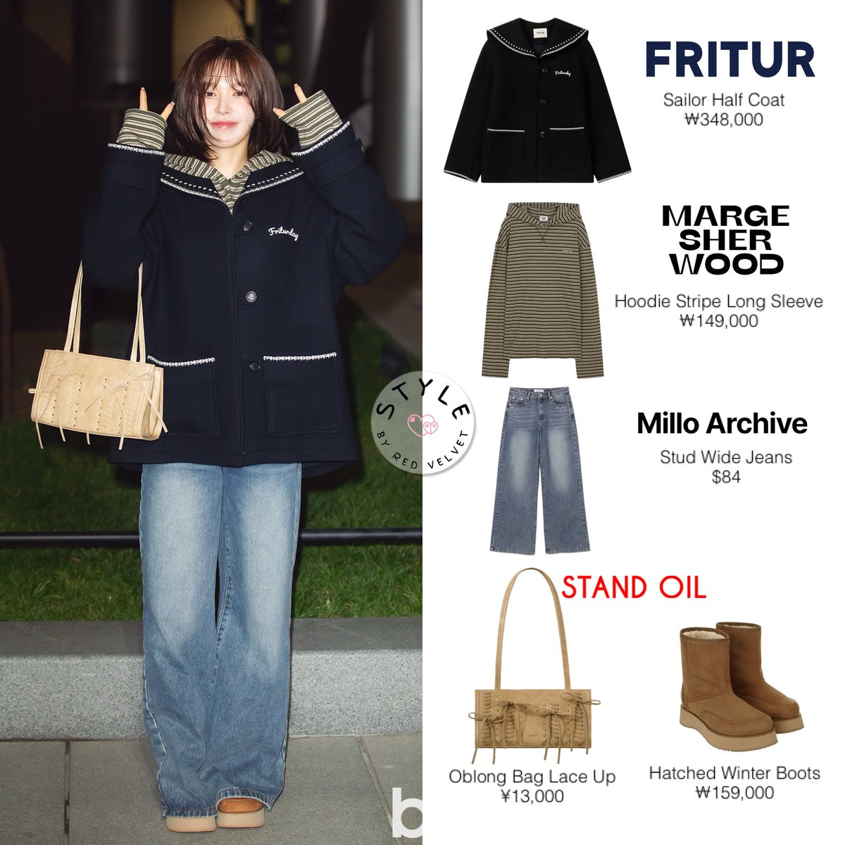 WENDY 🩵 241202 SBS Youngstreet

FRITUR, MARGE SHERWOOD, MILLO ARCHIVE, STAND OIL

#REDVELVET #레드벨벳 #WENDY #웬디 #styleby_wendy