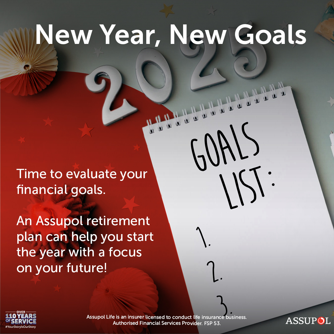 AssupolLife's tweet photo. Time to evaluate your financial goals.
An Assupol retirement plan can help you start the year with a focus on your future!
#5MillionLivesCovered #Over110YearsOfService
https://t.co/BXbWiLMhcE https://t.co/pe9l9yF3Kr