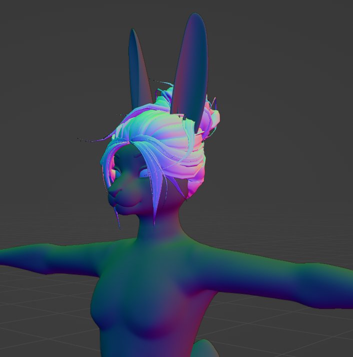 MikoAndGeki's tweet photo. Cookin up an update to the buns with the new foxipaws rabbit, my Sisyphean task of removing avatar tittes continues #VRC https://t.co/alrPvU68nQ