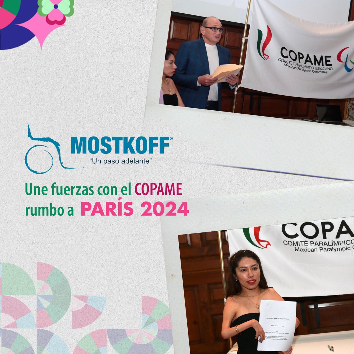 COPAME's tweet photo. 🗓️En marzo, COPAME dio pasos gigantes rumbo a París 2024: lanzamos nuestra sección de Para Aprender en nuestro canal de YouTube 📹 anunciamos el lanzamiento de nuestro podcast “Titanes Paralímpicos”🎙️ y, con gran orgullo, presentamos a Mostkoff como nuestro patrocinador oficial. https://t.co/qaD1sqHV0K