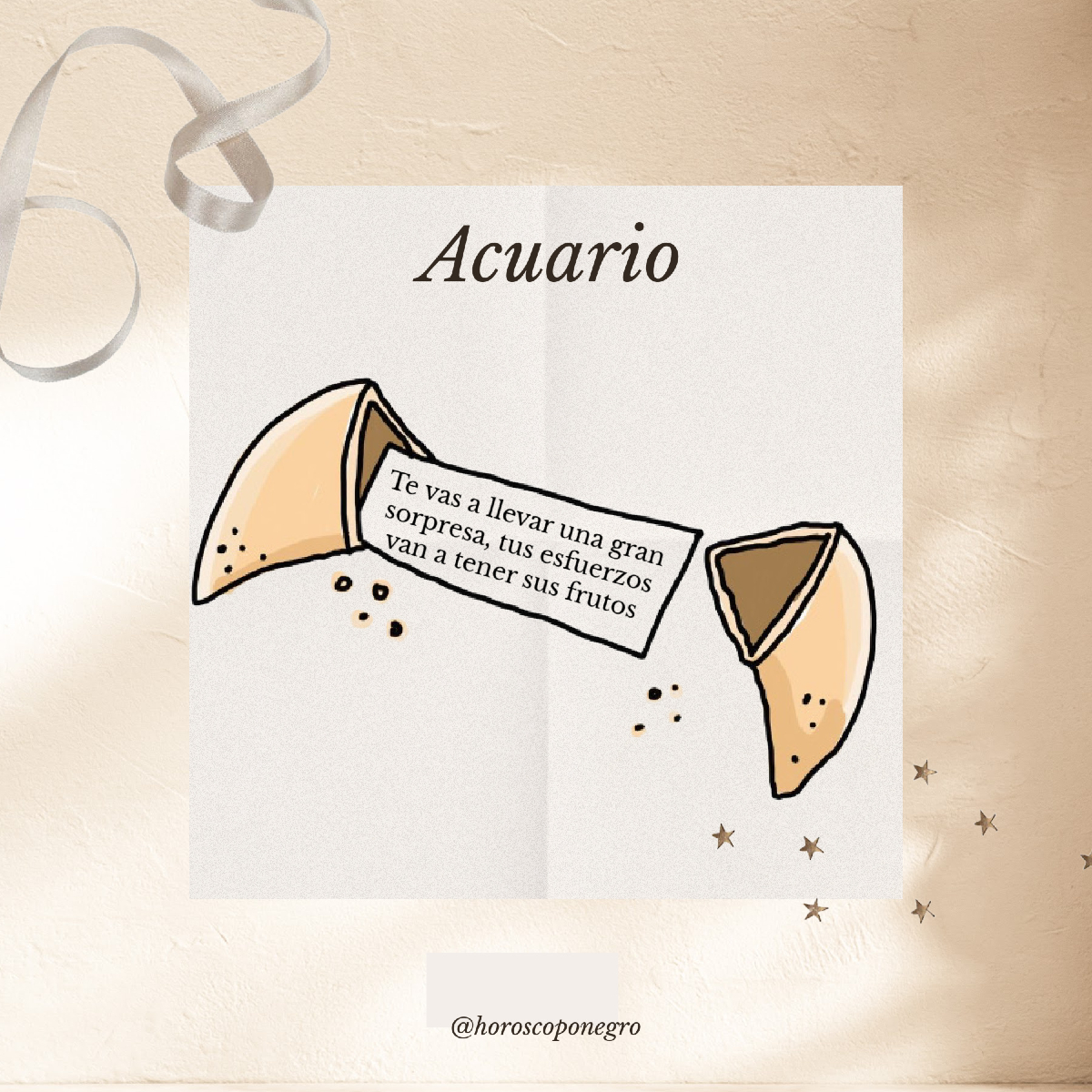 La galleta de la suerte no engaña, Acuario 🔮