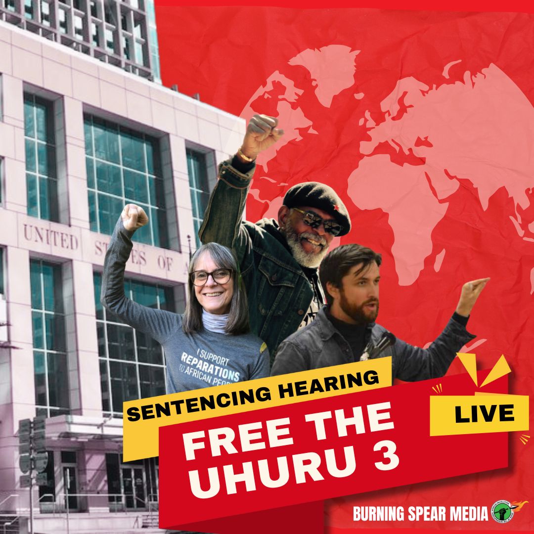 Watch the live stream on the Burning Spear TV on YouTube for live updates.   We will announce the sentences after each session.   

#FreeUhuru3 #HandsOffUhuru #JusticeNow #OmaliYeshitela #FreeSpeech