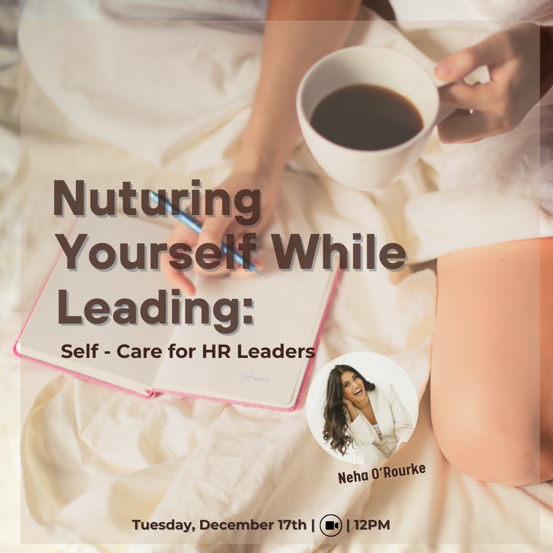Tomorrow, Neha O Rourke will be guiding us on techniques to that ensure that mindfulness and mental health are priorities in our work. Step into the the new year a more relaxed, healthy, and balanced HR professional with Chicago SHRM!

Register today! bit.ly/419FNOF
