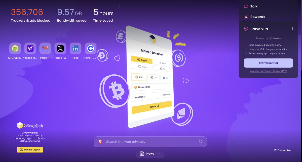 AlexWilsonTGB's tweet image. Shoutout to @lukemulks and the @brave team for their continued support of Crypto Philanthropy each December.

Year after year, they continue to support promotional efforts for pro-crypto charities to help them raise more. 

#CryptoForGood