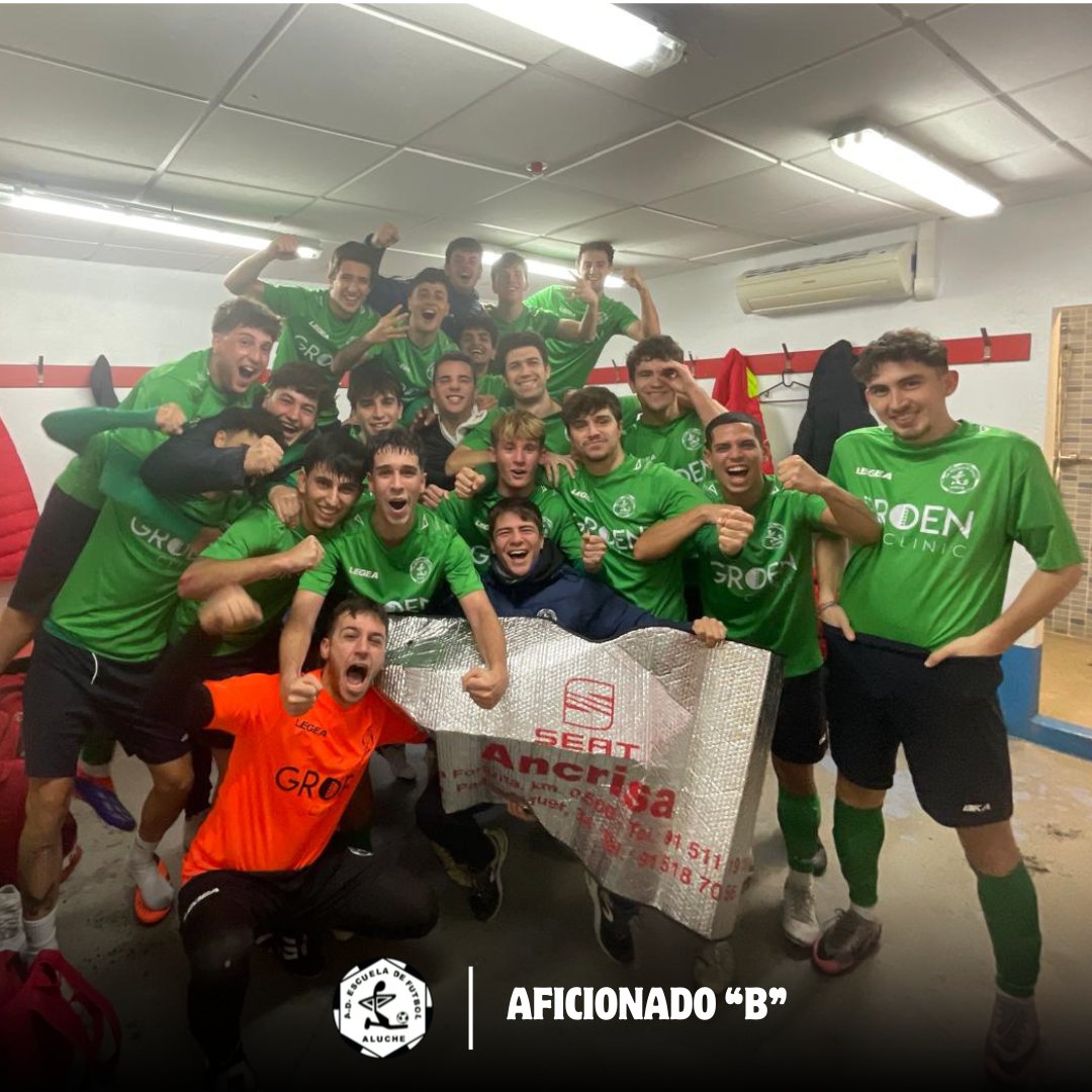 📸 AFICIONADO "B"

➡️ Victoria del Aficionado "B"
✅️ 0-4
🆚️ A.D. Alcorcón "C"

#vamosaluche 💚