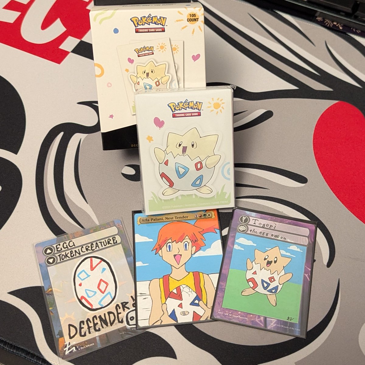 Fatal Ferret π£ Connor π΄ (@fatalferret) on Twitter photo Ahhhhh!! My Togepi sleeves for my Atla Palani Egg deck arrived from <a href="/magicmadhouse/">Magic Madhouse</a>!!
Atla and right egg credit <a href="/Turn1Proxy/">TappedAndAttacking</a> left egg credit <a href="/xverfiend/">XVERFIEND</a> Ahhhhh!! My Togepi sleeves for my Atla Palani Egg deck arrived from <a href="/magicmadhouse/">Magic Madhouse</a>!!
Atla and right egg credit <a href="/Turn1Proxy/">TappedAndAttacking</a> left egg credit <a href="/xverfiend/">XVERFIEND</a>