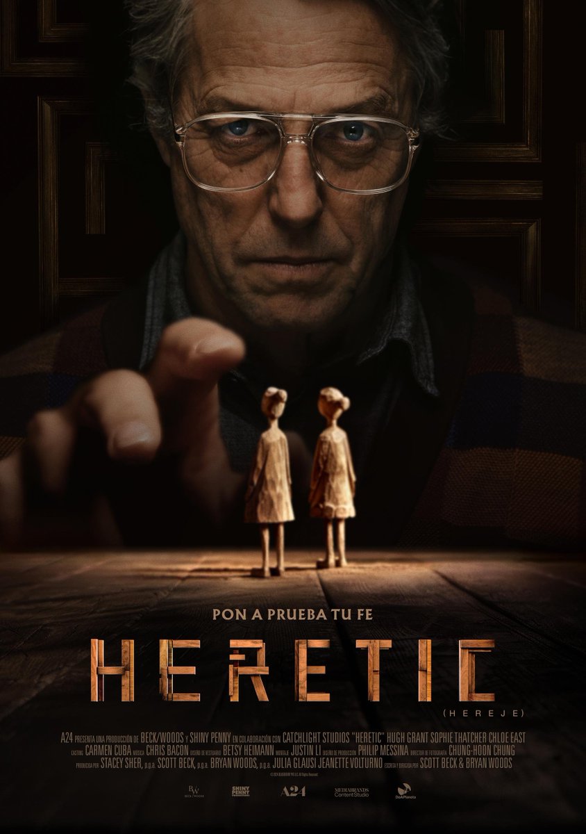 ¡Te invitamos a ver HERETIC! (1 de enero en cines)      
Para participar en el sorteo de 3 entradas dobles:     
· Sigue a <a href="/TerrorActo_/">TerrorActo</a>, <a href="/JoseMellinas_/">José Mellinas ❗</a> y <a href="/DeAPlaneta/">DeAPlaneta</a>
· Haz RT    
· Cita a un/a amigo/a        

Fin del sorteo: día 23 de diciembre. Solo España.