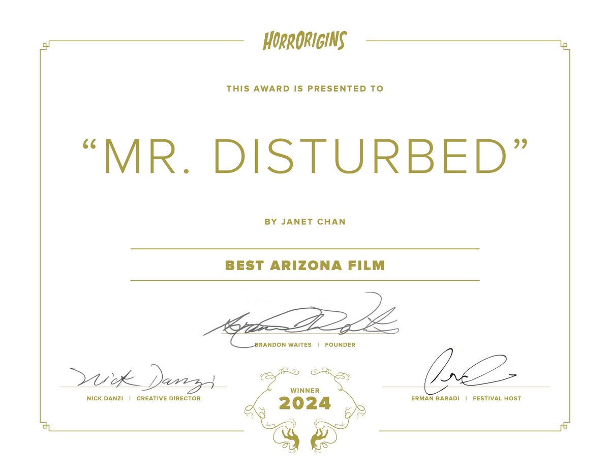 I’m an award winning filmmaker now 😌