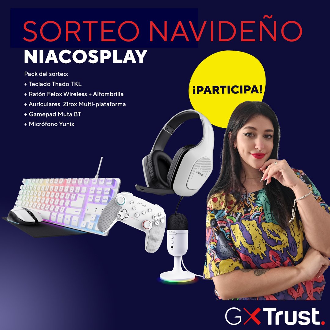 NiaPurpur's tweet image. 🎄🎅 SORTEO NAVIDAD 🎄🎅

Gana este pack de accesorios #TRUST y pasa felices fiestas.

Para participar:

👾 Sígueme y sigue a @Trust_Spain

👾 RT tweet

👾 Menciona a dos amigos, sin límite de participación.

¡Suerte!