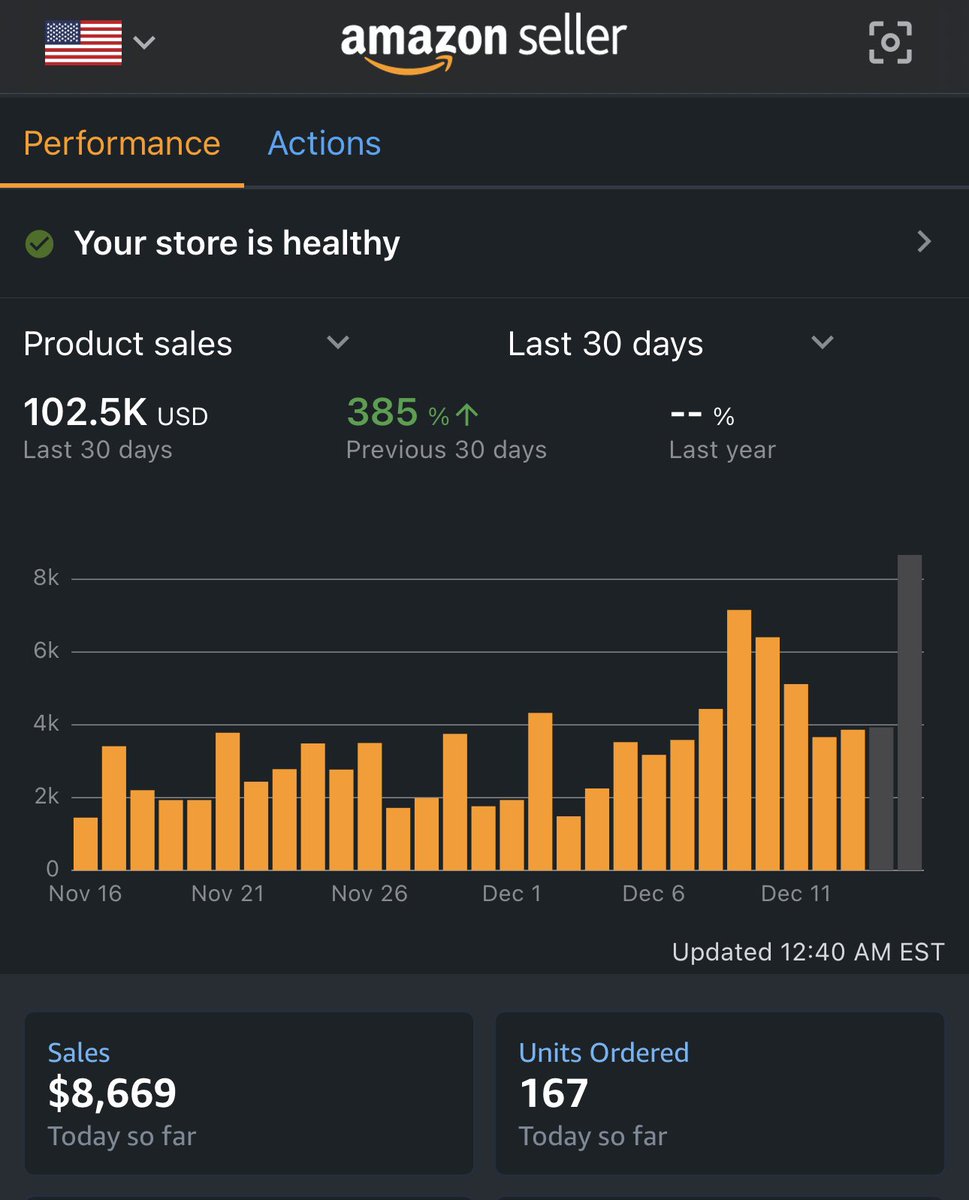 SmartSourceFBA's tweet image. Been working my butt off and this only motivates me to work harder. 

Over 100k in sales in the last 30 days!!

@missmattijean @TheInsAsin @flips4miles @fieldsofprofit @Boxem