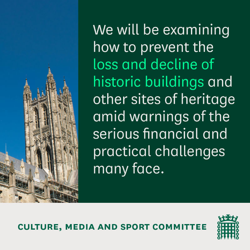 CommonsCMS's tweet photo. 🚨 We've launched a new inquiry looking into protecting built heritage.
 
✉️ Click the link below and send us your views.