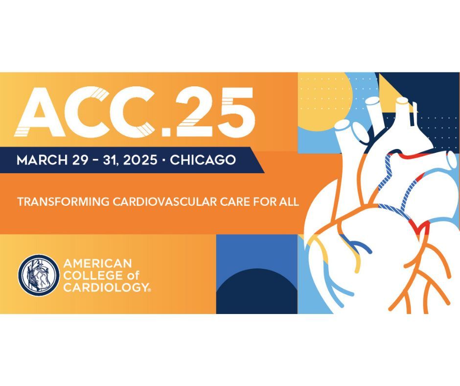 Join us at #ACC25 in Chicago, March 29-31, 2025! 🌍 Discover innovations transforming cardiovascular care for all. Register now at acc.org 💙 #Cardiology #HeartHealth