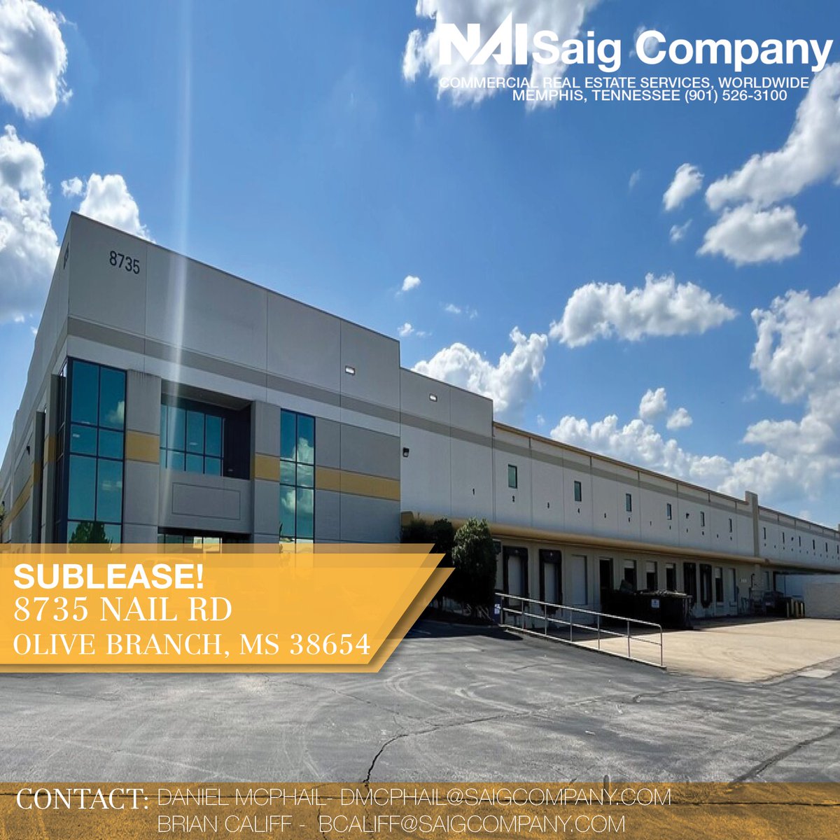 NAISaig's tweet photo. Sublease Opportunity at 8735 Nail Rd! 🏢

Suite 100 – 60,000 SF
3,000 SF of office space
12 Dock High Doors
1 Drive-In Door (12’x14’)
30’ Clear Height
50’ x 50’ Column Spacing
ESFR Sprinkler System

For more information, contact Daniel McPhail or Brian Califf! https://t.co/maCQDjC8jw