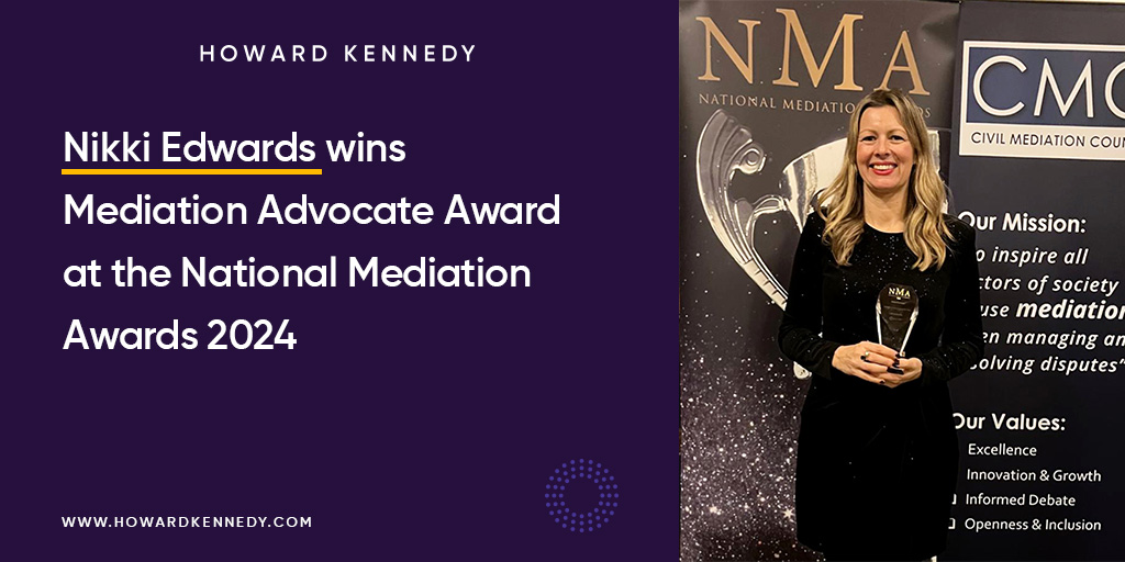 Please join us in congratulating Nikki Edwards, Commercial Dispute Resolution partner and LSLA President, who won the Mediation Advocate Award at this year's National Mediation Awards👇
ow.ly/YooU50UrF0m

#CommercialDisputeResolution #MediationAwards