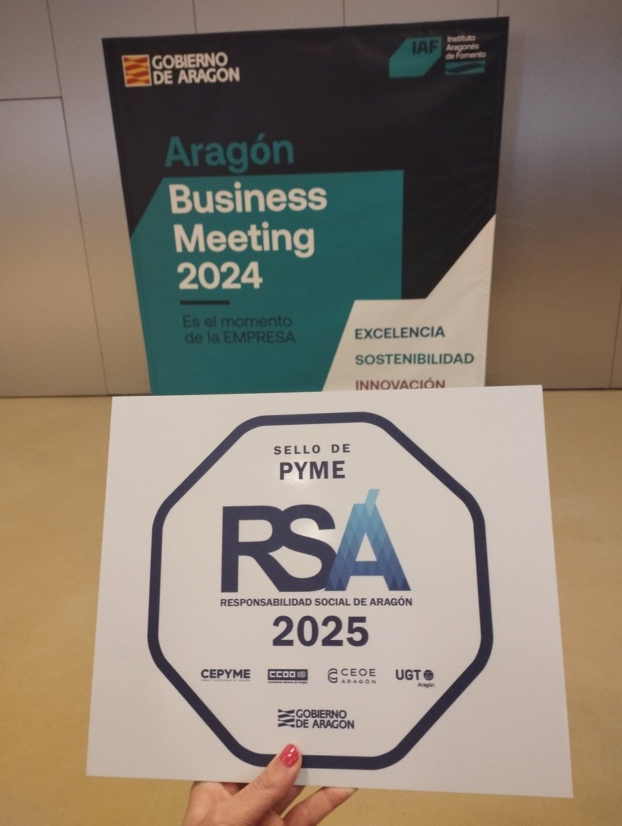 Renovanos sello  a la Responsabilidad Social de Aragón 2025. ¡¡Gracias!!

 #RSA #ODS #excelencia #sostenibilidad #investigación

<a href="/cepyme_/">CEPYME</a> <a href="/CCOOAragon/">Comisiones Obreras Aragón</a> <a href="/CEOE_ES/">CEOE</a> <a href="/GobAragon/">Gobierno de Aragón</a> <a href="/IAF_Aragon/">IAF</a> <a href="/UGTAragon/">UGT Aragón</a>