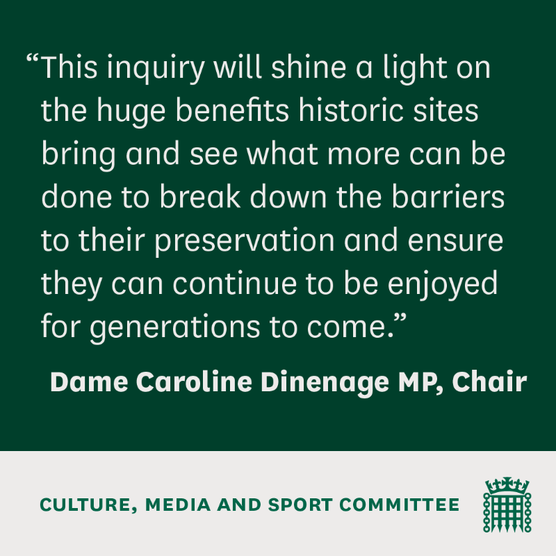 CommonsCMS's tweet photo. 🚨 We've launched a new inquiry looking into protecting built heritage.
 
✉️ Click the link below and send us your views.