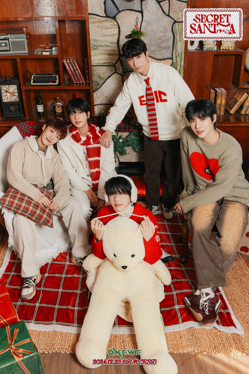 official_ONEWE's tweet photo. [#ONEWE]

ONEWE 3RD SPECIAL ALBUM
[SECRET SANTA] 

🧸 CONCEPT PHOTO 🧸

2024.12.23 6PM (KST) RELEASE✔
2025.01.03 Physical Album RELEASE✔

#원위 #SECRET_SANTA https://t.co/zMm3s10BHB