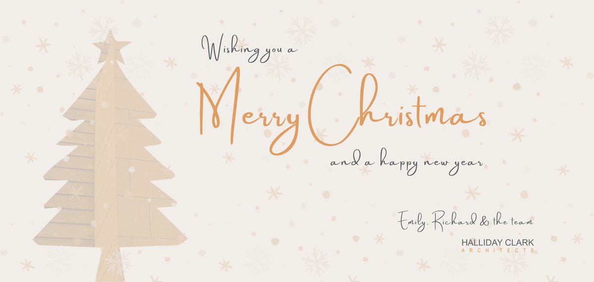 We wish you a wonderful Christmas and a very merry new year! 🎄🎉We will be closed from the 25th through to the new year and will return to the office on Thursday the 2nd of January. If you have a project you'd like to discuss, call 01943604123 or email info@hallidayclark.co.uk