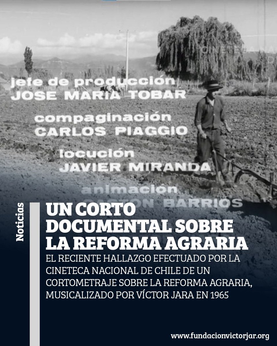 🎬 El cortometraje “Esta tierra nuestra” nos habla de las expectativas sobre el futuro, al mismo tiempo que nos permite subrayar un momento clave en la cronología de Víctor Jara.

Lee la nota aquí: fundacionvictorjara.org/esta-tierra-nu…