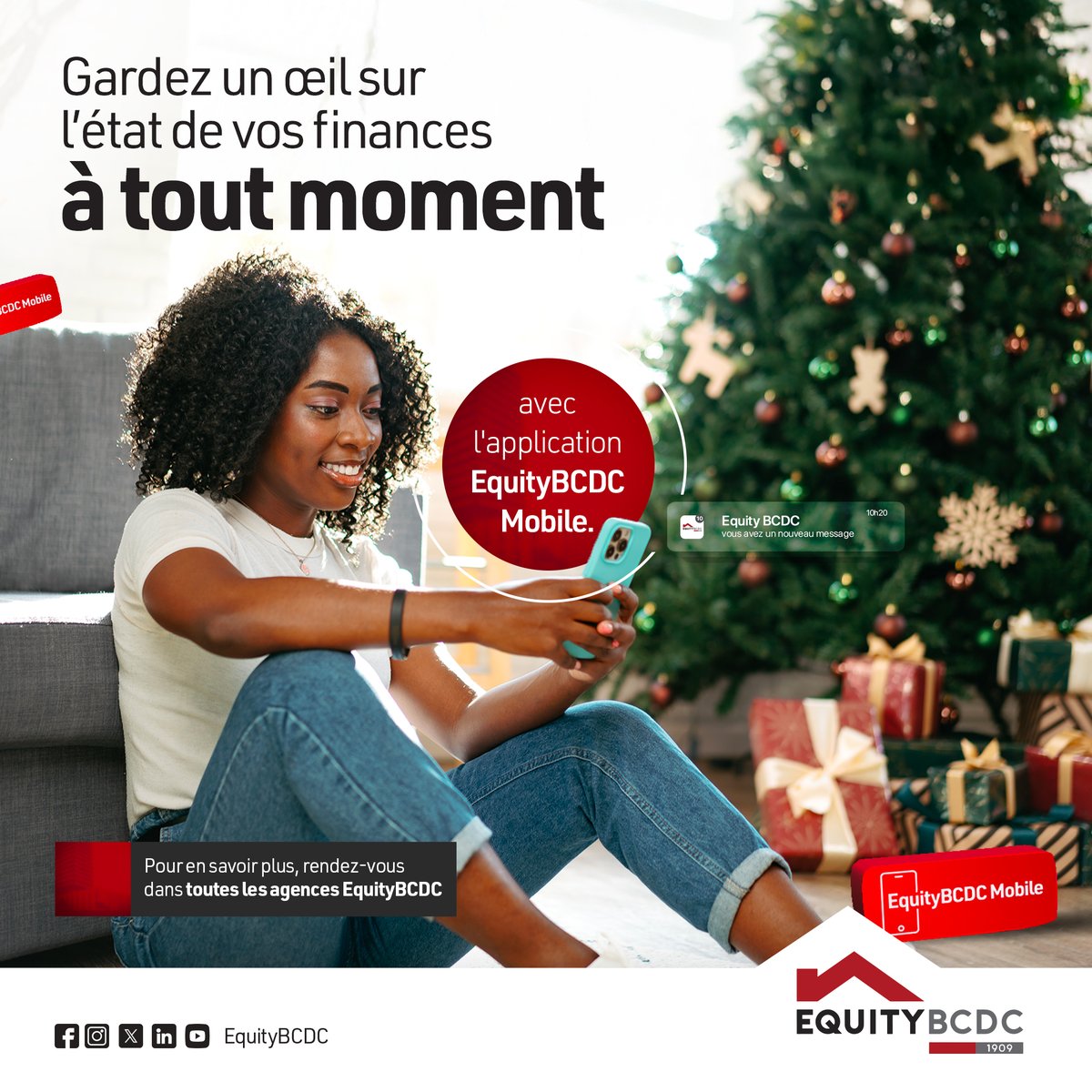 EquityBCDC's tweet photo. Gardez un œil sur vos finances à tout moment grâce l'application mobile EquityBCDC.
Pour plus d'informations, rendez-vous en agence.
#Equitybcdc #EquitybcdcMobile https://t.co/d0zOu71RJS