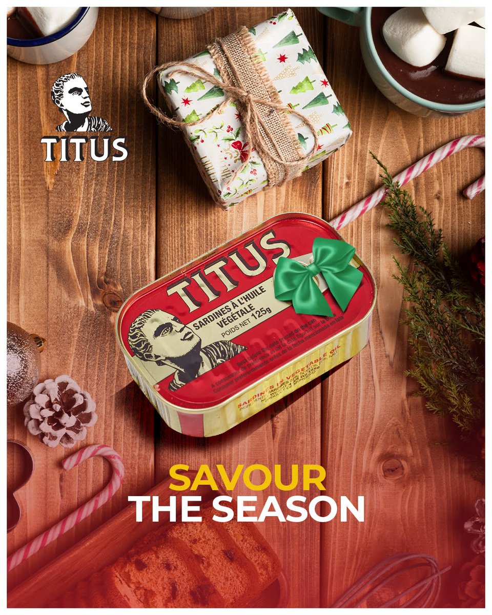 Titussardinesng's tweet photo. Bringing extraordinary flavour to your table, this β and every β season π«
Choose Titus Sardines to make your holiday feast come alive this Christmas!
#TitusSardines
#ExtraordinaryInside
#SavourTheSeason https://t.co/MaONftkYFd