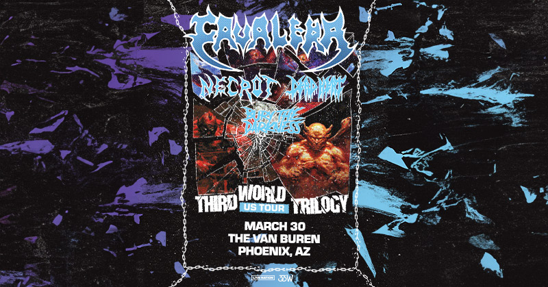 JUST ANNOUNCED! 🤘 Cavalera (<a href="/cavconspiracy/">Cavalera Conspiracy</a>) is coming to The Van Buren with <a href="/necrot_official/">Necrot</a>, #DeadHeat &amp; Bury the Darkness (<a href="/BuryDarkness/">Bury the Darkness</a>) on March 30!

🎟️ Presale | Tuesday, December 17 at 10AM | Code: JOY
🎫 On Sale | Friday, December 20 at 10AM
👉 livemu.sc/3Bum8hI