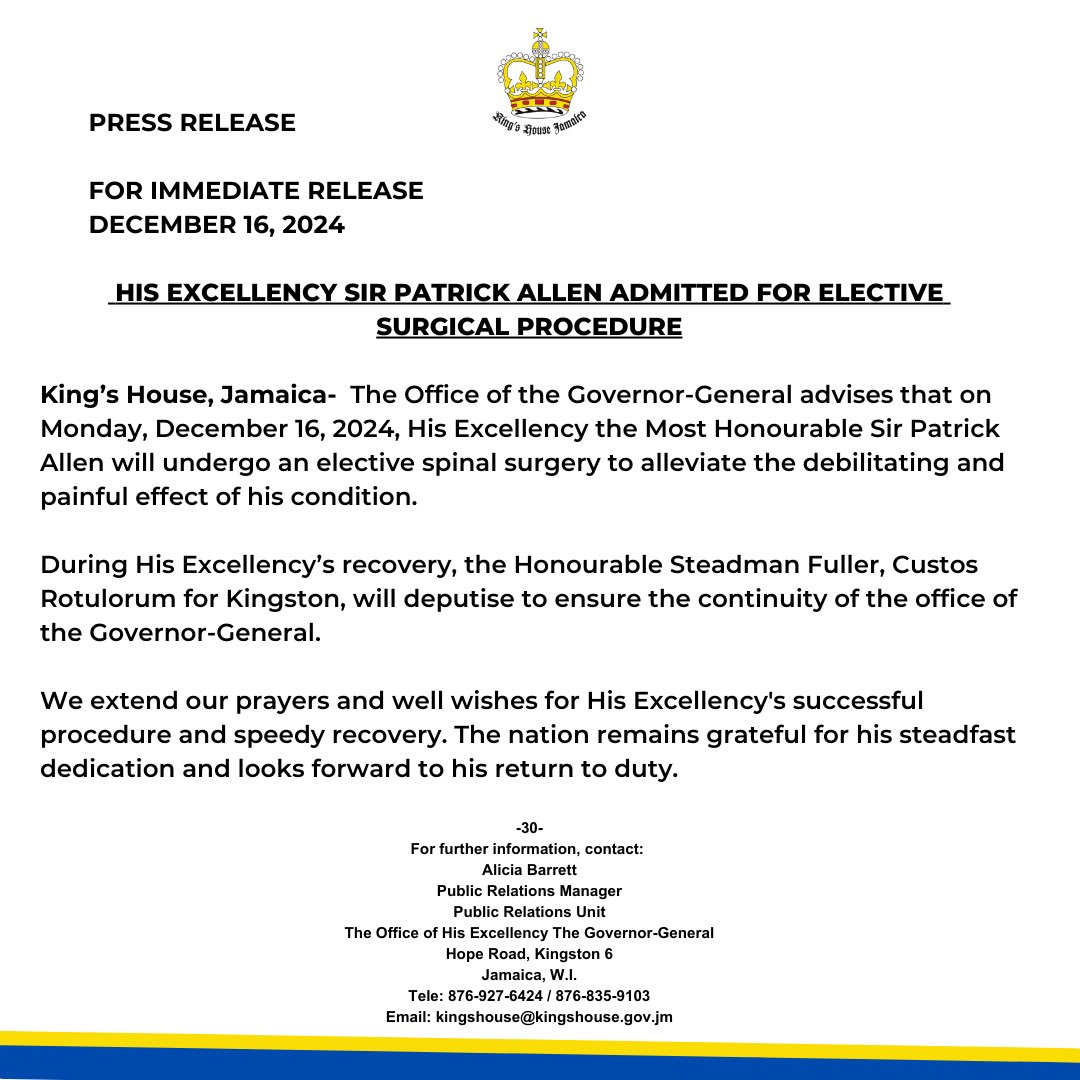 GovernorGeneralJamaica tweet media